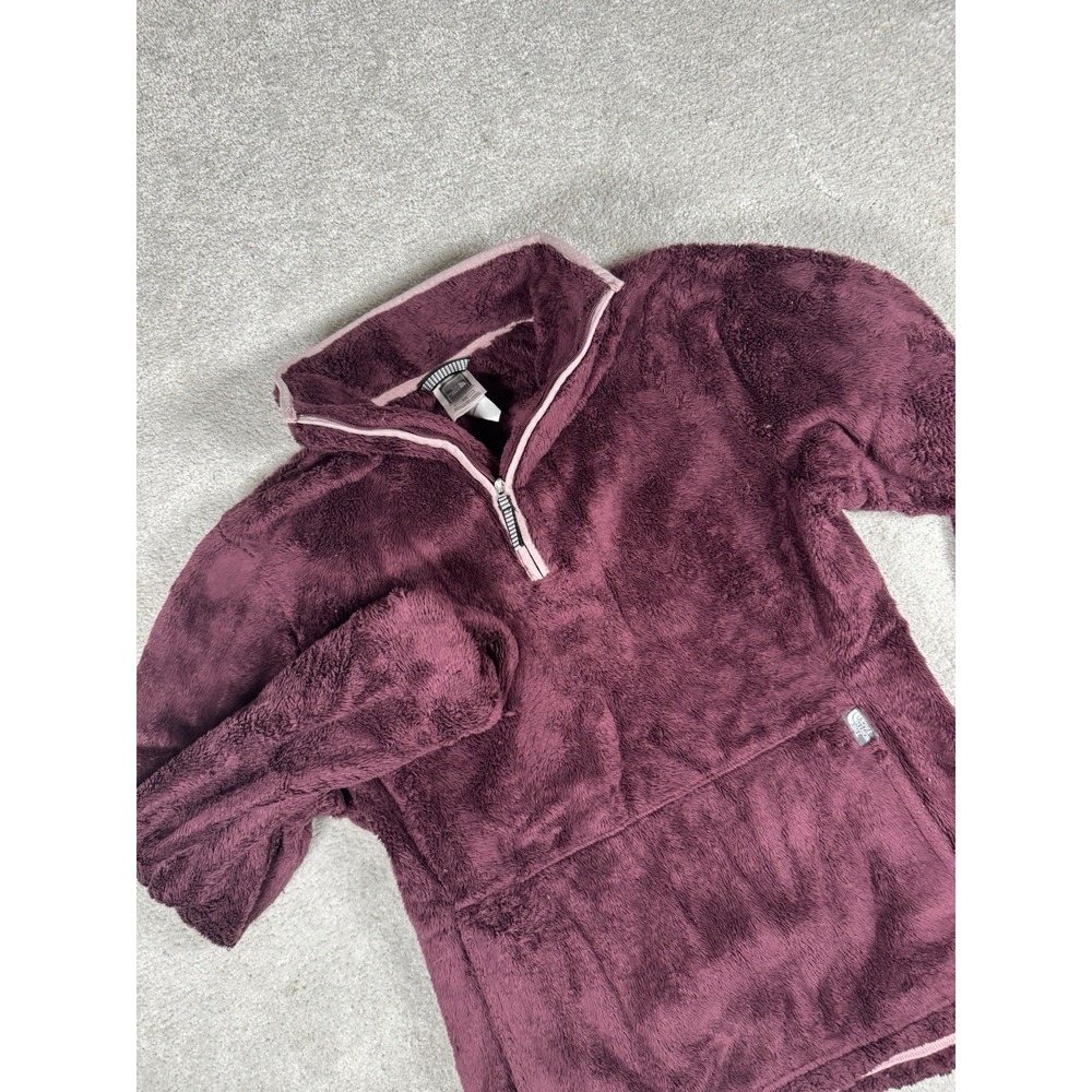 The North Face Women's Small Sherpa Fleece Pullover Sweater Purple 1/4 Zip Soft